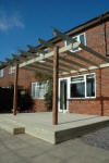 Small Decking Patio with Pergola